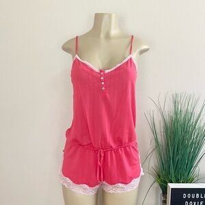 VICTORIA’S SECRET | Coral Sleep Romper Sz M